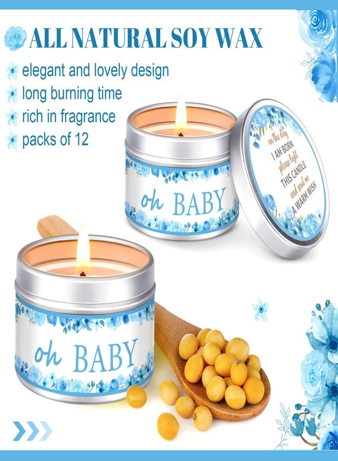 Funtery 12 Pcs Baby Shower Party Favors for Guests Baby Shower Candles Lavender Scented Candle Rustic Tealights Candles Gender Reveal Return Gifts(Buds) - Image 3